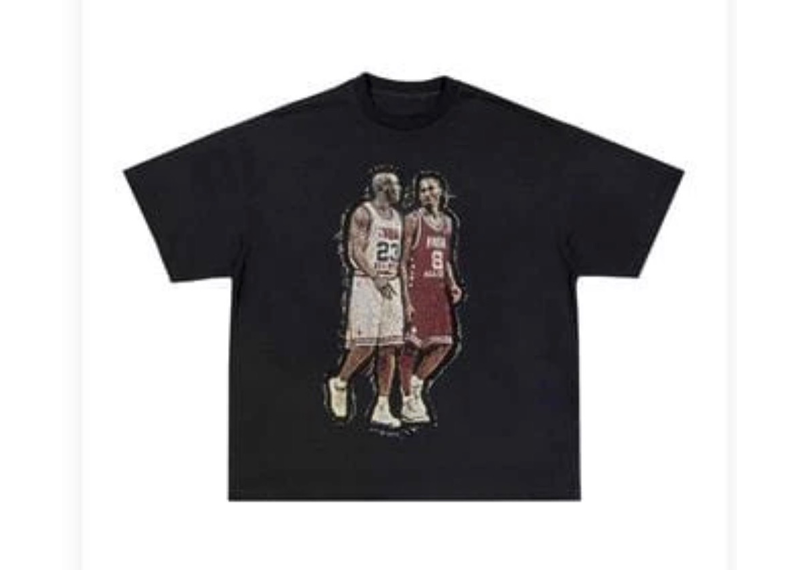 MJ KOBE black patch tee