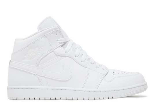 Jordan 1 Mid Triple White