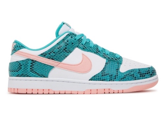 Dunk Low Snakeskin Washed Teal Bleached Coral