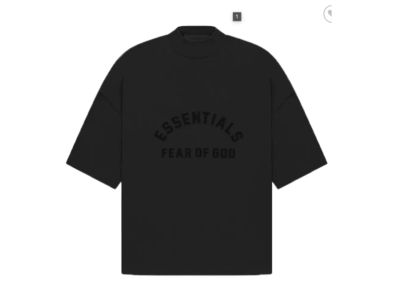 essentials jet black tee