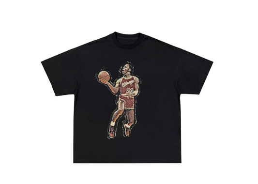 MJ black patch tee