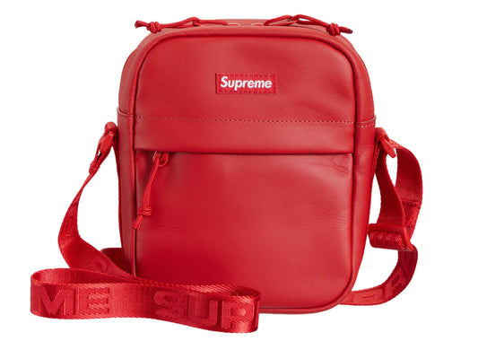 Supreme Leather Shoulder Bag Red