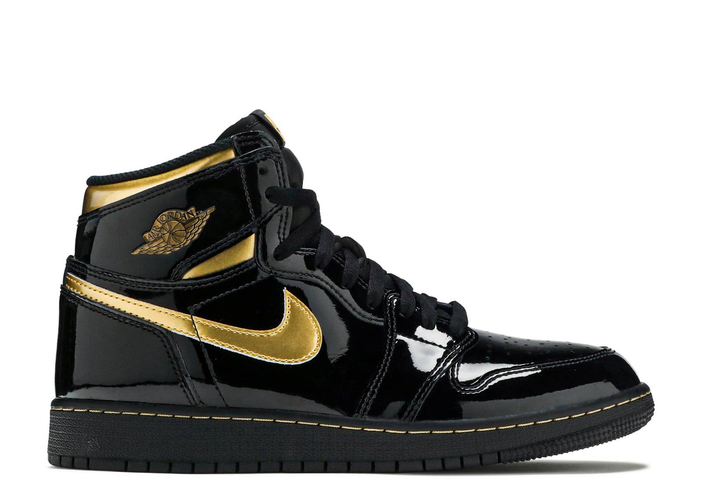 Air Jordan 1 Retro High OG GS Black Metallic Gold