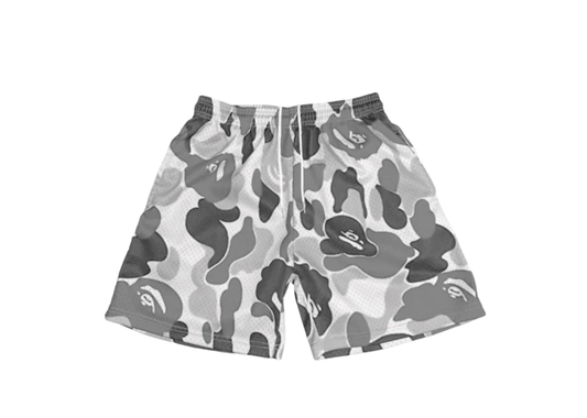 Grey Camo Mesh Shorts