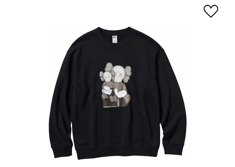 Kaws crew neck black