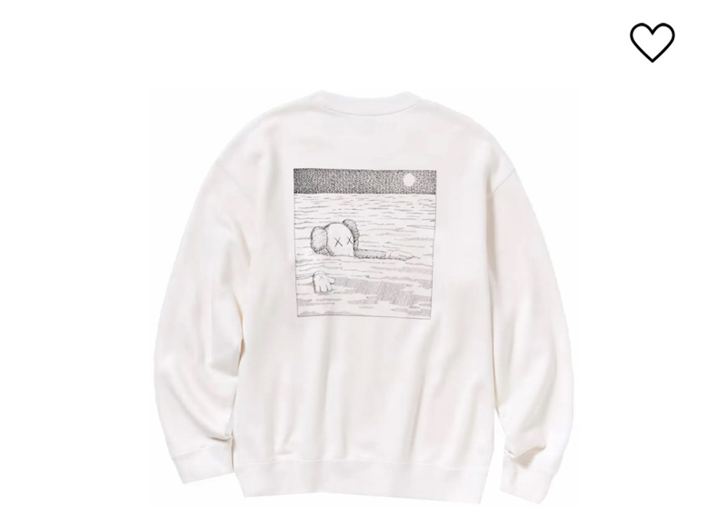 kaws crew neck white