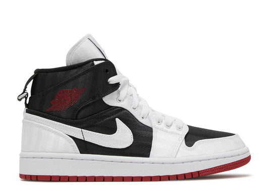 Wmns Air Jordan 1 Mid SE Utility White Black Gym Red